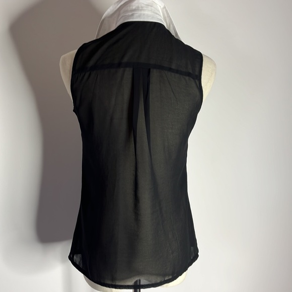 Valley girl black white laced sheer top - Picture 5 of 6